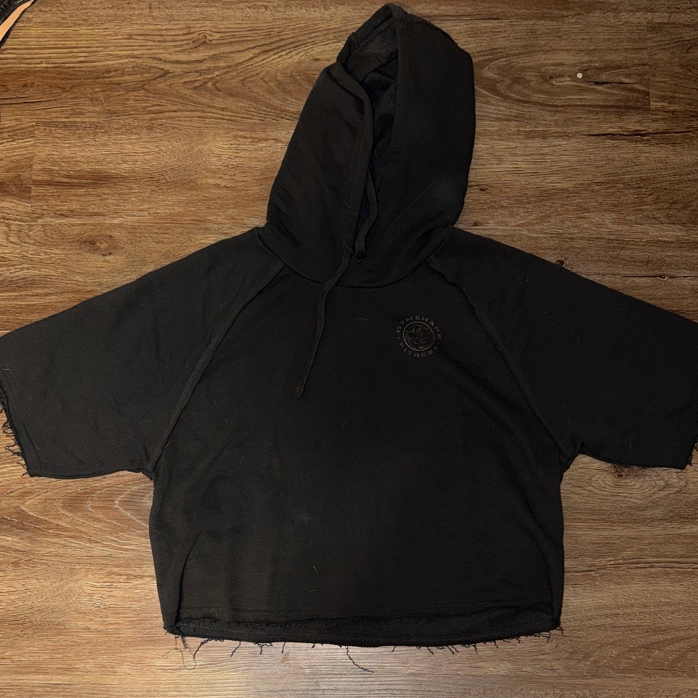 🆕 NWT Gymshark Crop Legacy Short Sleeve Hoodie